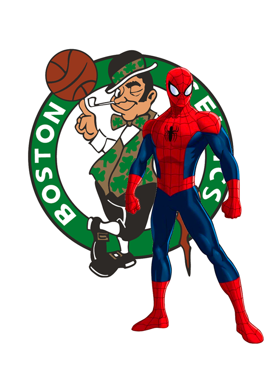 Boston Celtics Spider Man Logo vinyl decal